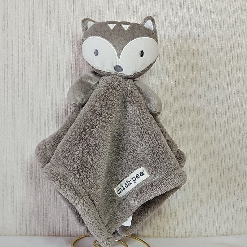 Chick Pea 3D Grey Owl Sherpa Plush Security Blanket Lovey Arrow Head Fleece - Picture 2 of 9